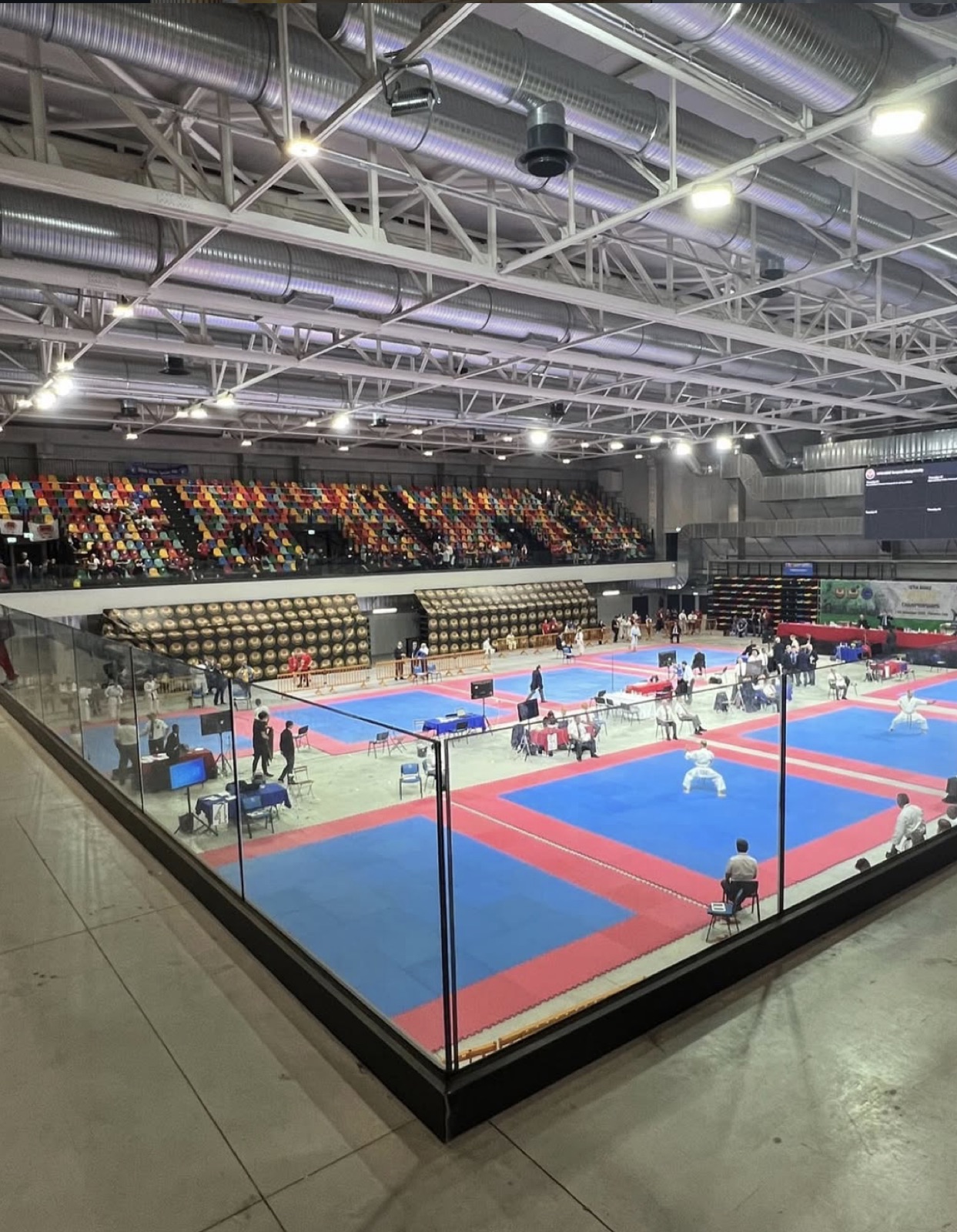 Pannelli fonoassorbenti in un palazzetto dello sport, Firenze